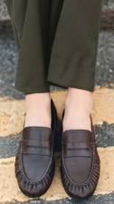 Mocassini penny in pelle MANGO
