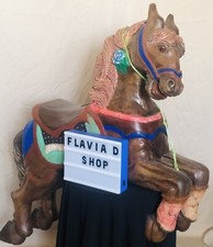 Giocattolo d'epoca Cavallo di Legno vintage Da Giostra