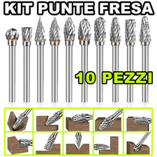 SET OF 10 TUNGSTEN CARBIDE