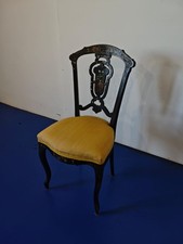 SEDIA NAPOLEONE III LEGNO CON INTARSI IN MADREPERLA FRANCIA 1800
