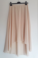 SISLEY gonna lunga asimmetrica panna t. 40/42 maxi estiva volants boho donna