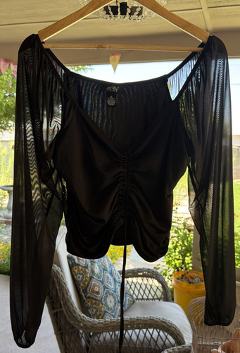 Just polly black shear - black,