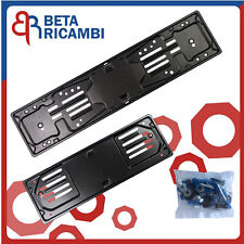 Kit Portatarga Auto Anteriore e Posteriore In Lamiera Nero Con Viti e Fissaggi