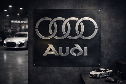 Vintage audi metal sign - audi,