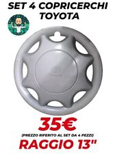 4 PEZZI COPRICERCHI COPPE RUOTA PER TOYOTA RAGGIO R13'' NUOVE