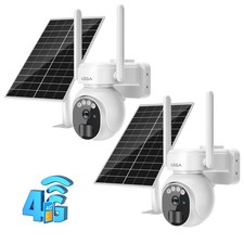 3G/4G LTE Telecamera Solare Esterno con SIM Scheda 2K HD PTZ Telecamere Senza