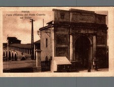 Pavia Porta entrata Ponte coperto sul Ticino F. piccolo  spedita