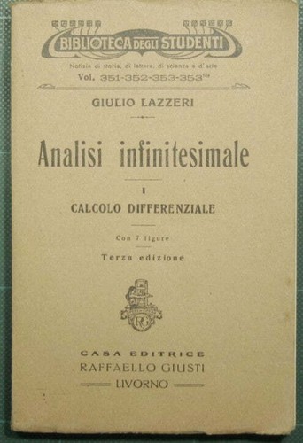 Analisi infinitesimale vol - infinitesimale,