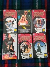 FILM JAMES BOND 007 - LOTTO DI 6 VIDEOCASSETTE VHS      