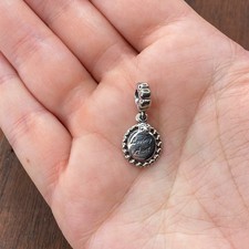 Autentico Pandora Argento Sterling Zia Amante Famiglia Pendente Perla con Zirconi