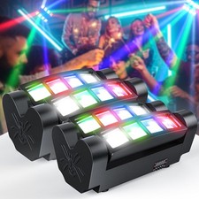 2 Stk Spider Bühnenlicht 80W 8 LED RGBW Moving Head DMX512 Disco DJ Party Licht