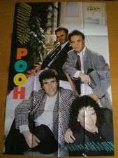 POSTER POOH Stefano D'Orazio, Facchinetti, Canzian -Formato grande 86 x 54,5 cm.