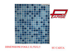 Mosaico pasta di vetro su carta rivestimento ceramica miscelato 1,05mq 10 pz.