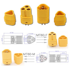 4 paia MT60 Amass 3Pin spina oro spina multirotore brushless motore regolator...