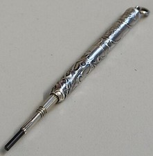ANTICA MATITA Art Nuoveau ARGENTO epoca 1800 ANCIENT SILVER PROPELLING PENCIL