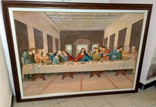 ULTIMA CENA  GRANDE DIPINTO OLIO SU TELA