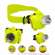 TORCIA LED SUB SUBACQUEA IMPERMEABILE FRONTALE IMMERSIONE 5W PESCA TE-B0134