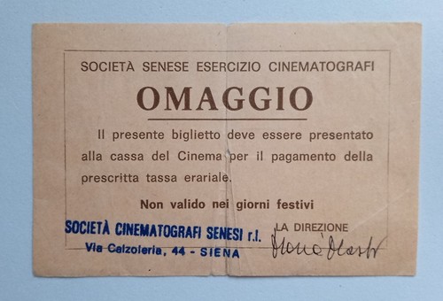 Biglietto ingresso omaggio - ingresso,