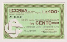 Miniassegni  18.01.77  ANDREOLLI LUIGI  - Rif. ICCREA 62