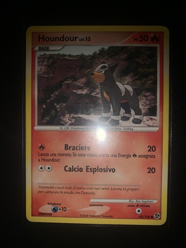 Carta pokemon houndour - pokemon,