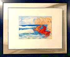 Aligi Sassu - "Cavalli a Cala Barca" - 1994