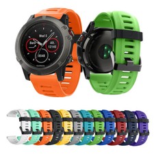 Cinturino orologio silicone di ricambio per Garmin Fenix 6X Pro 5X 3 HR 3 zaffiro