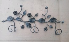 APPENDIABITI DA PARETE CON TRE GANCI IN FERRO BATTUTO VINTAGE (NUOVO VEDI MISURE