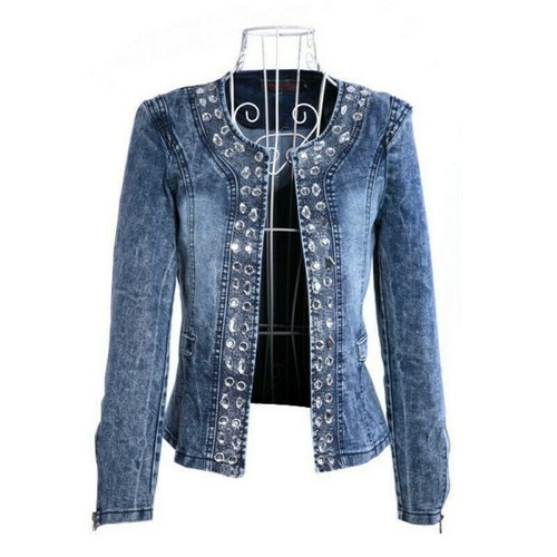 Giacca jeans cristallo - giacca,