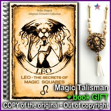 Antique Book Astrology Occultism Magic Esoteric Numerology Kabballah Lion Sign