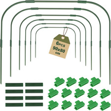 6Pcs Archi per Serra Orto Tunnel per Piante Con Clips Cerchi Da Giardino per Ser