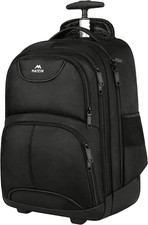 Zaino Trolley Da Viaggio, Rolling Rucksack Porta PC 18 Pollici Bagaglio a Mano, 