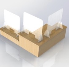 Thick & Sturdy Acrylic Sneeze Guard Barrier Divider Shield Countertop