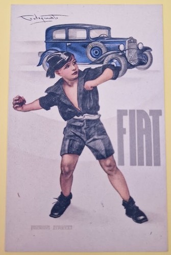 Cartolina fiat pneumatici - cartolina,