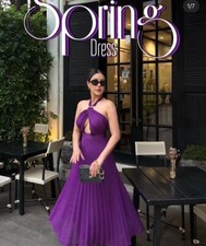 ZARA ABITO MIDI PLISSETTATO