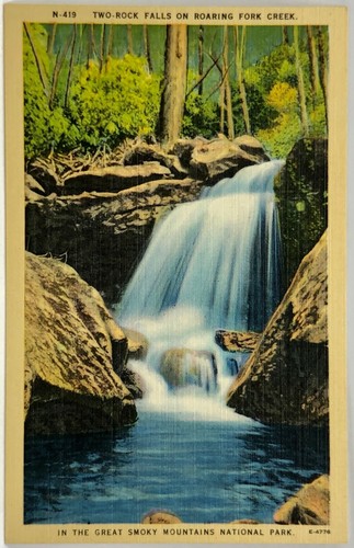 Cartolina due cascate - cartolina, di