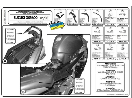 Attacco posterio givi sr4114 - attacco,