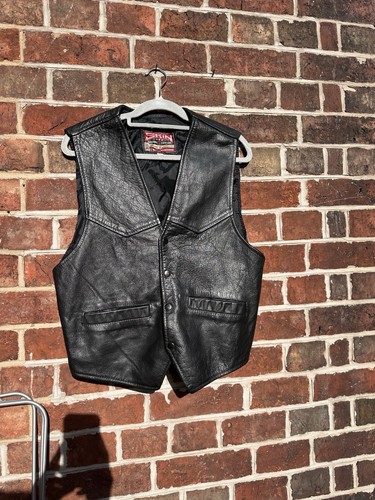 Gilet vera pelle nero - pelle, l
