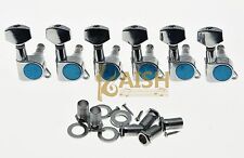 6 Tasti Accordatura In Linea Accordatori Chitarra Testine Macchina Cromate