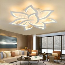 90W Plafoniera LED Bianco Caldo Lampadario da Soffitto Moderna Fiore Soggiorno