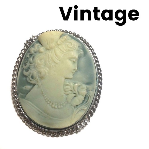 Spilla cammeo vintage grande