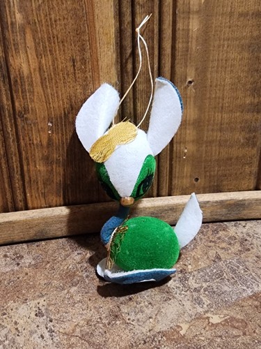 Cervo floccato feltro - , bianco