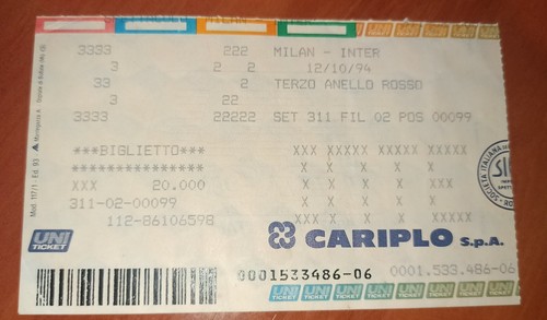 Ticket biglietti milan - biglietti, ac