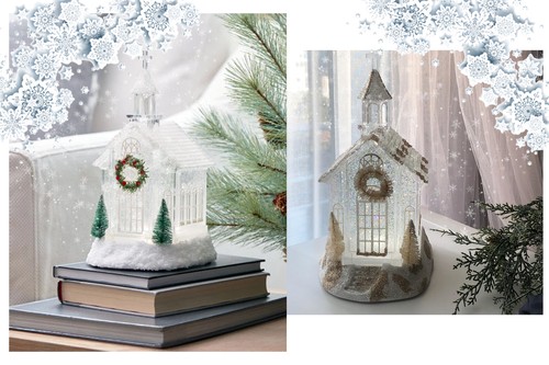 Lanterna natale led casetta - lanterna,