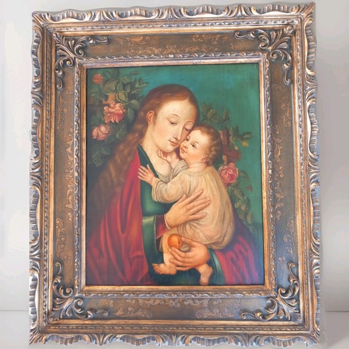 Madonna con bambino olio - con,