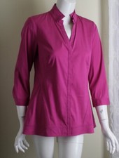 Lafayette. 148 Taglie 4 Rosa Splendido 3/4 Maniche Popeline Maglia Camicia