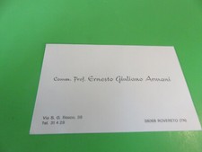 Biglietto da visita artista contemporaneo Ernesto Giuliano ARMANI