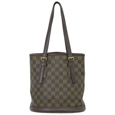 Borsa a tracolla Louis Vuitton Marais N42240 Damier Ebene in tela marrone