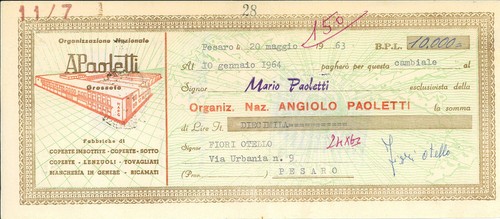 Cambiale int paoletti - cambiale, int.