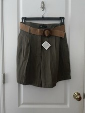 NWT Zara Belted Dress Shorts
