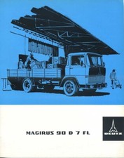 DEPLIANT BROCHURE AUTOCARRO MAGIRUS DEUTZ 90 D 7 FL PROSPEKT (R36) 